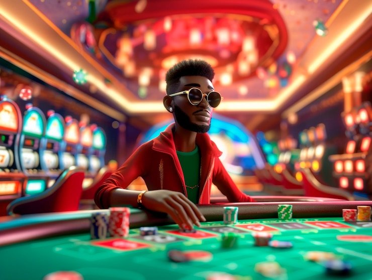 Studio live game shows jayagame dengan host dan tampilan permainan Mahjong Ways secara real-time